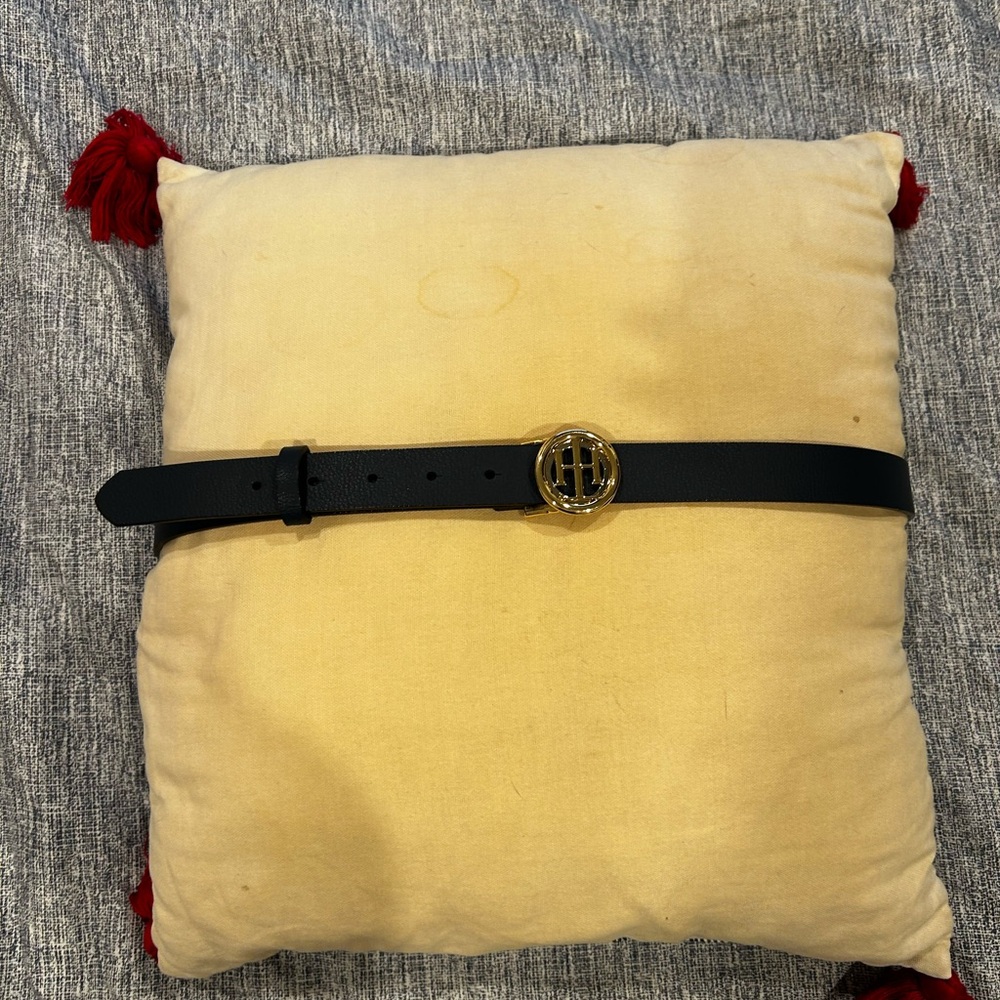 Tommy Hilfiger Navy Synthetic Leather Belt